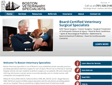 Tablet Screenshot of bostonvetspecialists.com